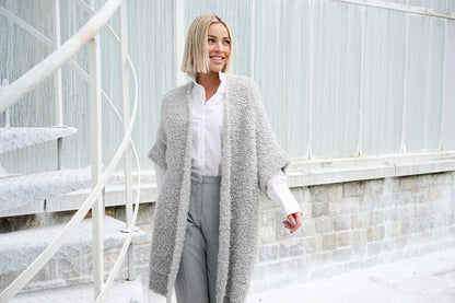 strickjacke fuer damen lang issa-perlgrau mz#00598 mode-zauber