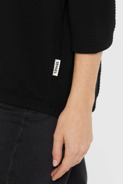STRUKTURIERTES KAPUTZENSWEATSHIRT SO:LA VON SENSES MZ#00879 Mode-Zauber