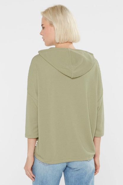 STRUKTURIERTES KAPUTZENSWEATSHIRT SO:LA VON SENSES MZ#00879 Mode-Zauber