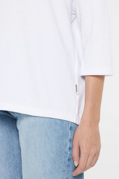 STRUKTURIERTES KAPUTZENSWEATSHIRT SO:LA VON SENSES MZ#00879 Mode-Zauber