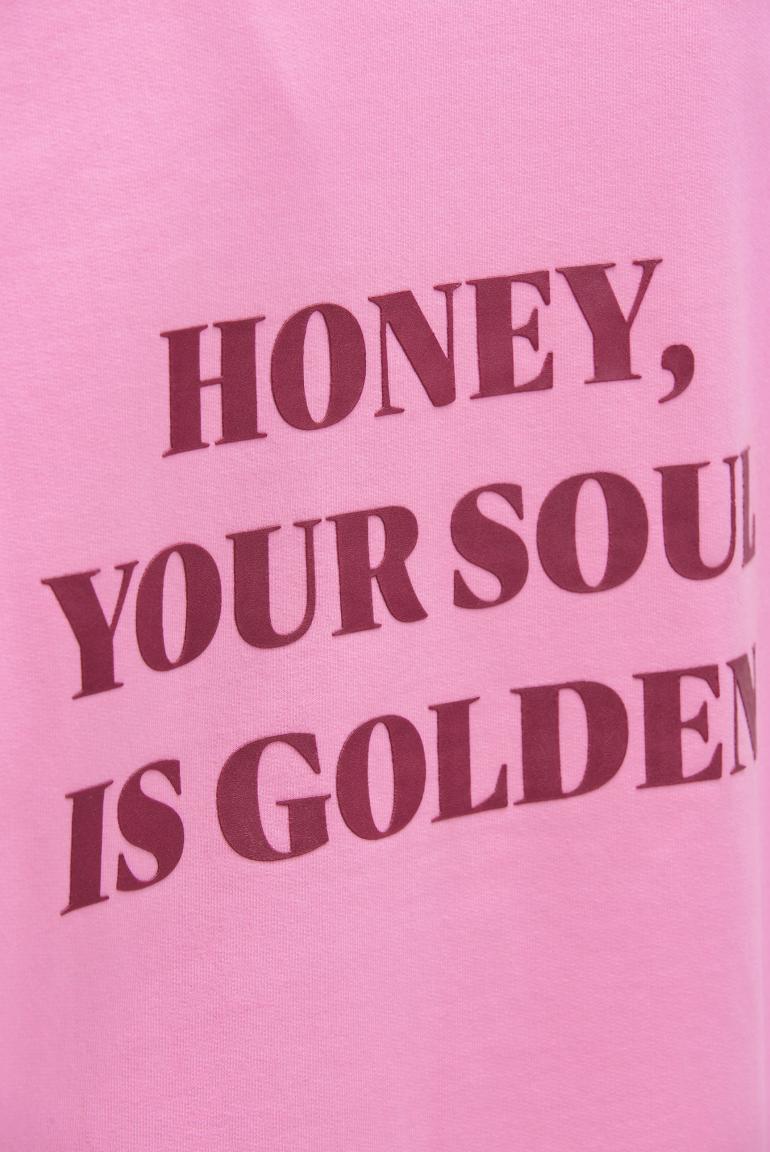 SWEATSHIRT SMIL:LA MIT VINTAGE-WASCHUNG UND BACKPRINT VON SENSES IN ROSE PINK MZ#01001 Mode-Zauber