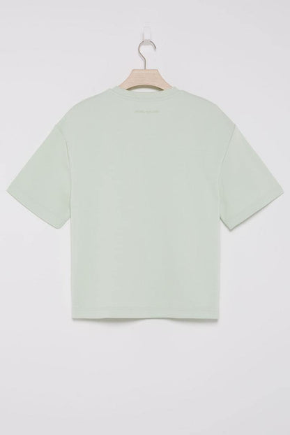SWEATSHIRT SA:LINE AUS INTERLOCK VON SENSES IN PASTEL-LIME MZ#00869 Mode-Zauber