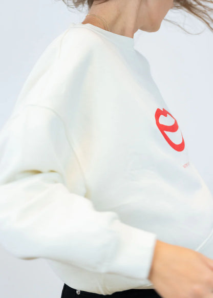 SWEATER BOBBI LIP VON OUTRYGHT IN WHITE DOVE MZ#00940 Mode-Zauber