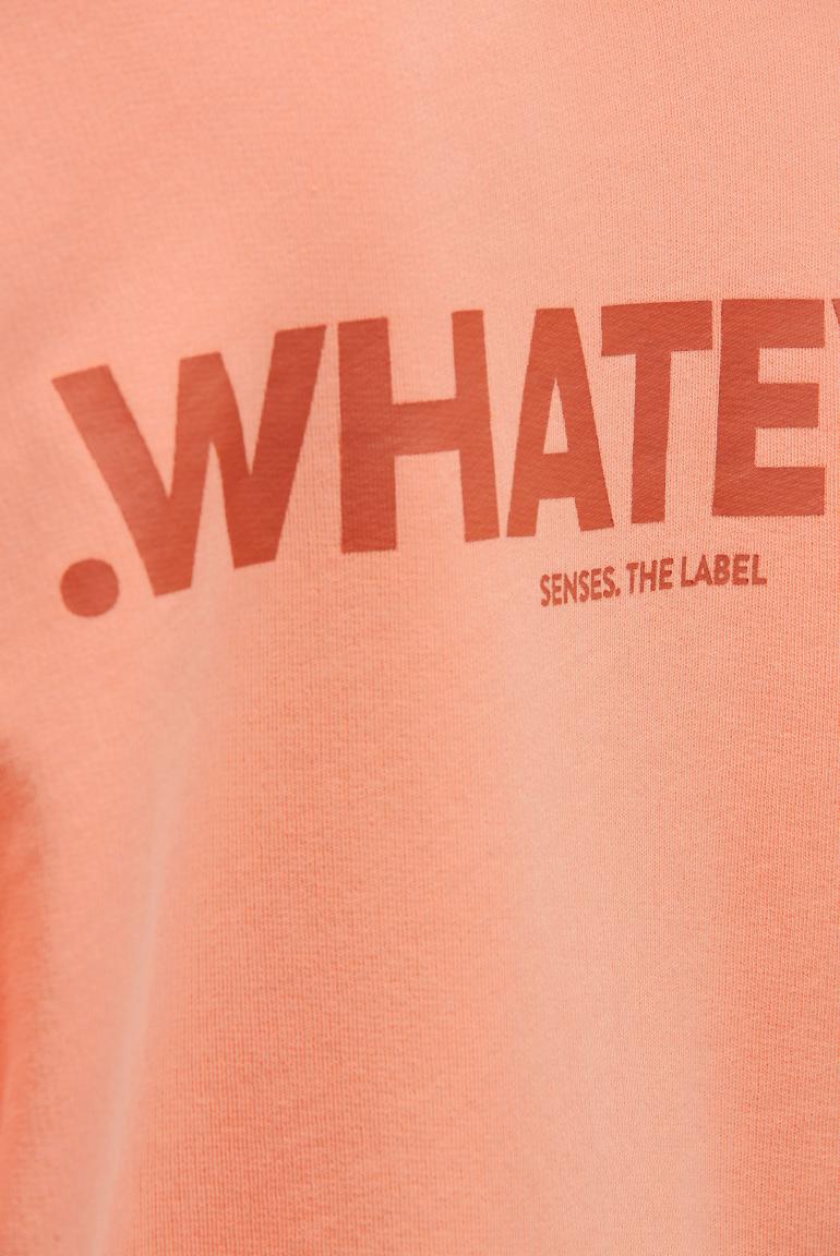 SWEATSHIRT STAR:LIGHT MIT GEWASCHENER OPTIK UND BACKPRINT VON SENSES IN PEACH NECTAR MZ#00951 Mode-Zauber