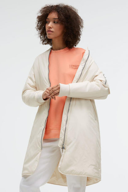 SWEATSHIRT STAR:LIGHT MIT GEWASCHENER OPTIK UND BACKPRINT VON SENSES IN PEACH NECTAR MZ#00951 Mode-Zauber