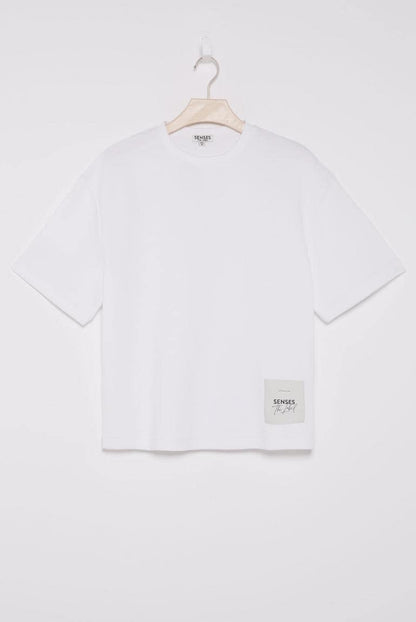 SWEATSHIRT KURZARM SA:LINE VON SENSES IN OPTICWHITE MZ#00857 Mode-Zauber