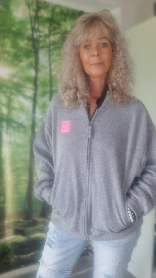 SWEATJACKE VON THESHIRT PROJEKT IN GRAU MELANGE MZ#00650 Mode-Zauber