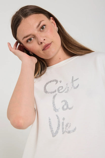 T-SHIRT MIT PRINT FQMALAK VON FREE/QUENT MZ#00922 Mode-Zauber