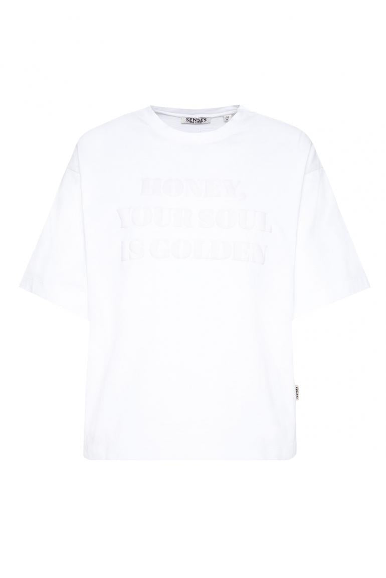 T-SHIRT TEC:LA OVERSIZED MIT WORDING PRINT VON SENSES MZ#00996 Mode-Zauber