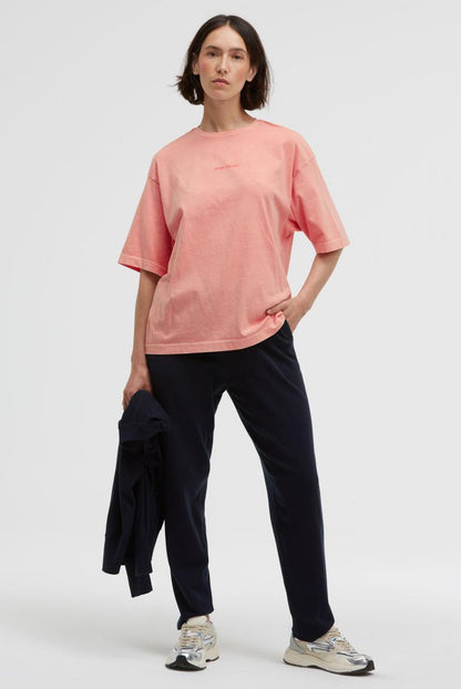 T-SHIRT TEC:LA OVERSIZED MIT GEWASCHENER OPTIK VON SENSES IN PEACH NECTAR MZ#00948 Mode-Zauber