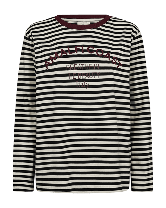 T-SHIRT LANGARM FQJEMMA VON FREE/QUENT IN BLACK W. MOONBEAM MZ#00963 Mode-Zauber