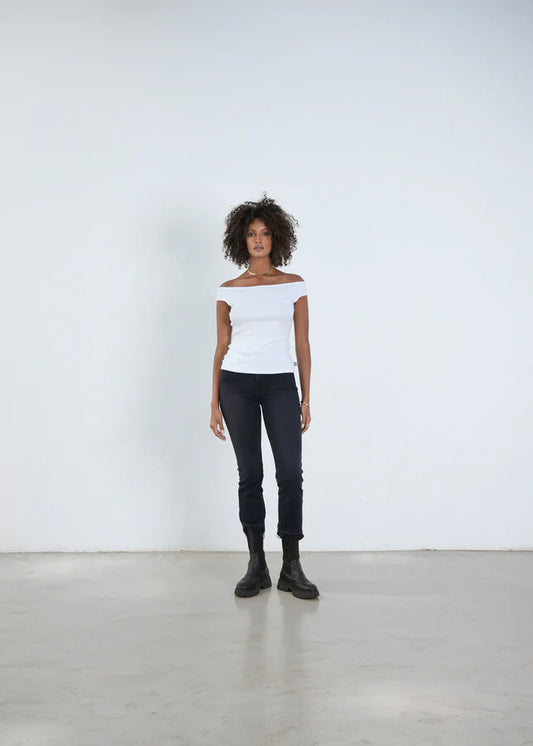 TOP SAM VON OUTRYGHT IN WEISS MZ#00772 Mode-Zauber