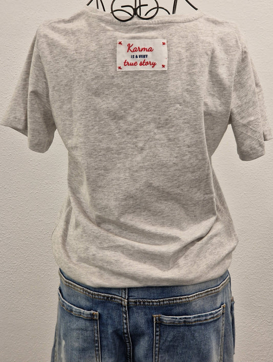 V-NECK VON THESHIRT PROJECT IN LIGHT GREY MZ#00692